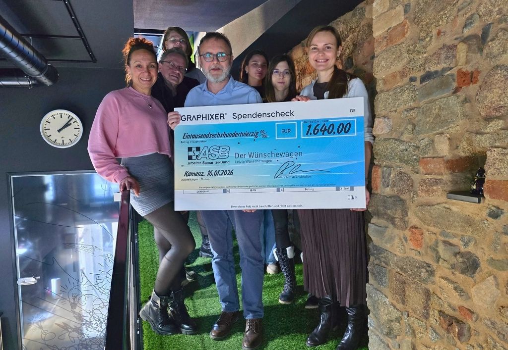 Spenden statt Geschenke: GRAPHIXER® unterstützt den Wünschewagen Sachsen