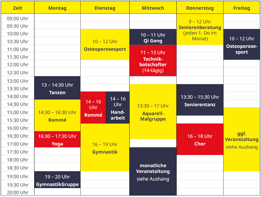 Aushang_Gruppen_Reisstraße7_0825.JPG Aktueller Gruppenplan im Haus der Generationen des ASB