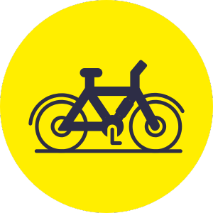 Icon mit Fahrrad
